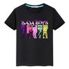 Saja Boys 100%Cotton T Shirt for Kids Boy 10year Anime Short Kpop Demon Hunters Print Kawaii Tees Cute Tops Y2k Girls Clothes