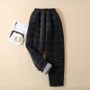 Mens Coral Fleece Pajama Pants 3-Layer Quilted Winter Warm Flannel Loungewear Loose Plus Size