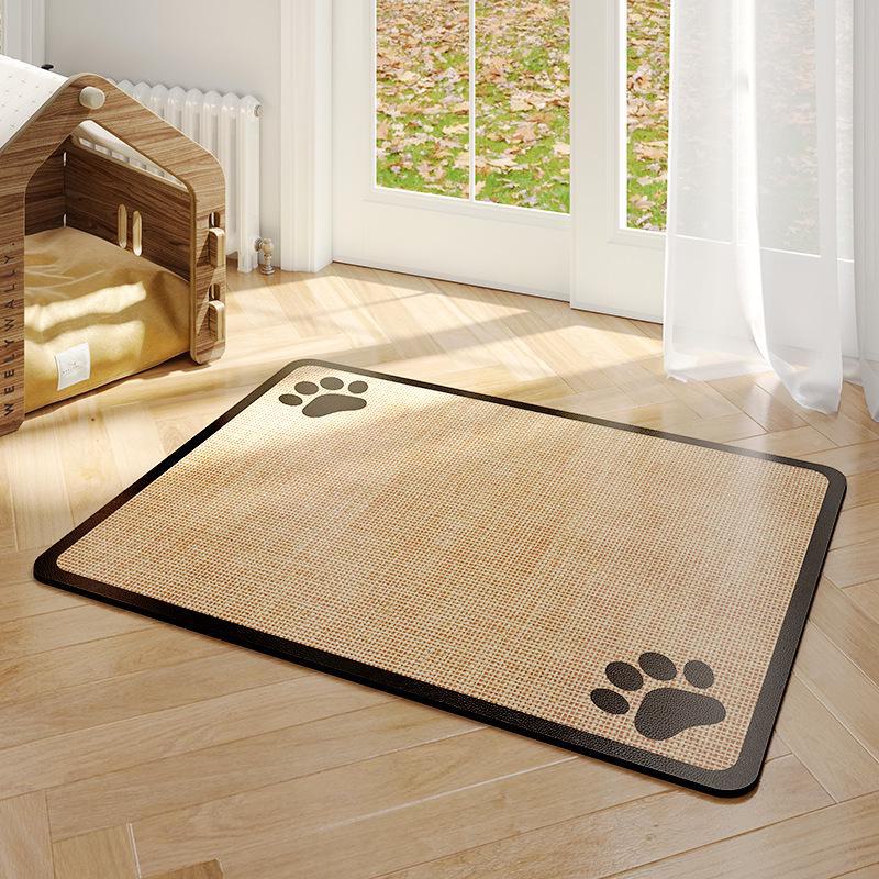 Non-Slip Pet Feeding Mat: Absorbent Diatomaceous Earth Placemat for Cats & Dogs, Waterproof Splash Pad.