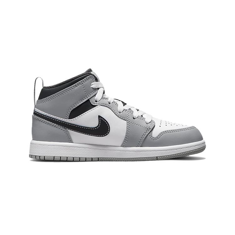 Air Jordan 1 Mid PS Light Smoke Grey Kids Sneakers White Anthracite 640734-078