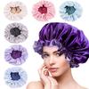 Soft Double Layer Hair Styling Accessories Night Sleep Hat Satin Bonnet Head Wrap Hats Chemo Caps
