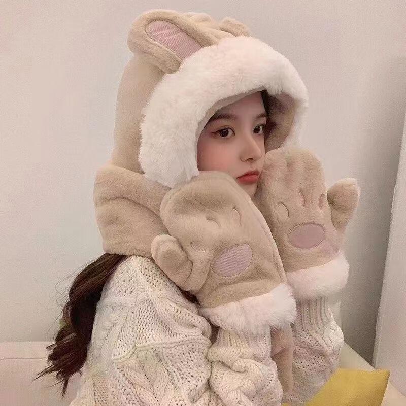 Women's Warm Winter Hat & Glove Set