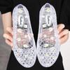 Women's Transparent Crystal Wedge Sandals - Non-Slip, Pointed Toe, Versatile Summer Jelly Heels