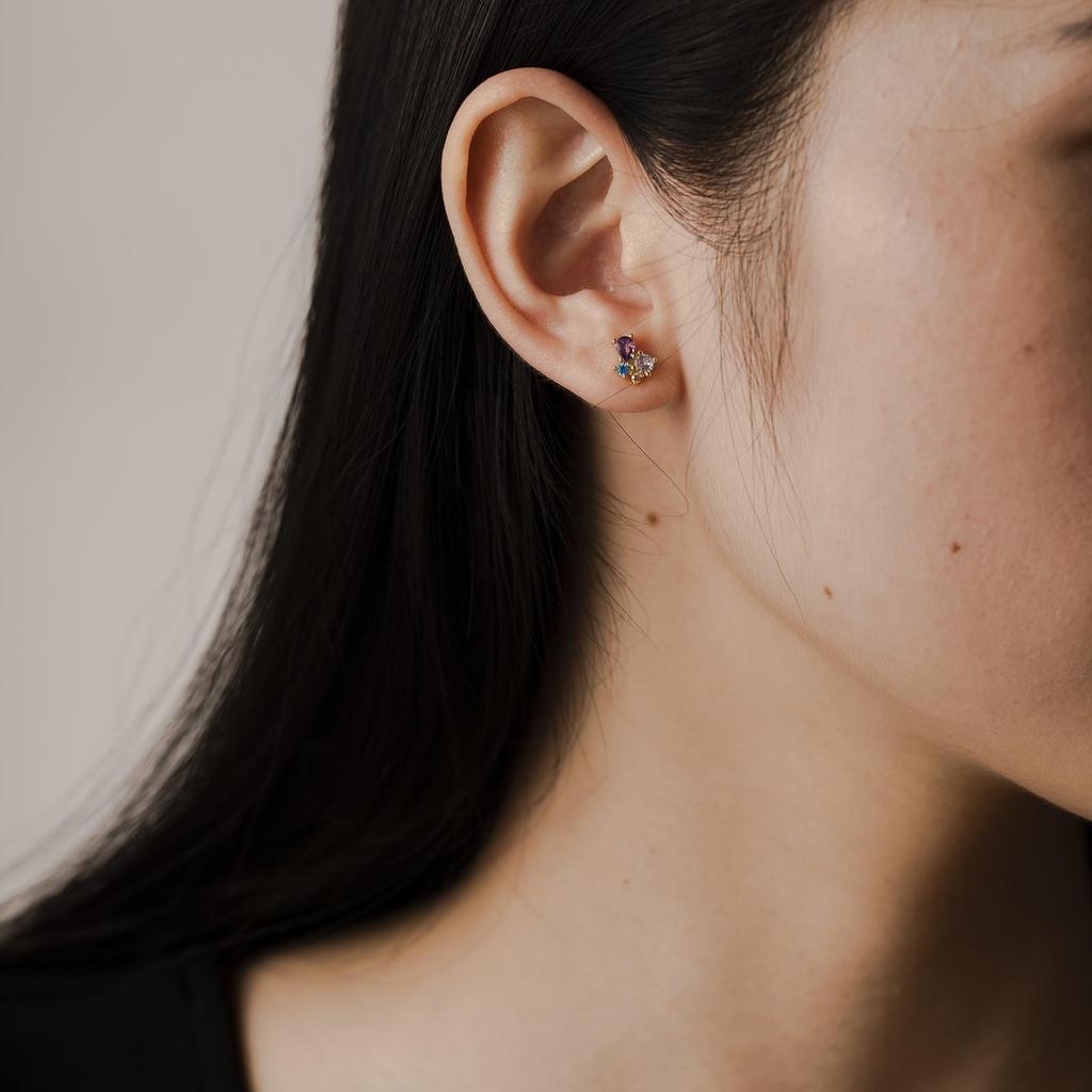 ANDYWEN Стерлингового Серебра 925 пробы, Золото, Красочные циркониевые бабочки, серьги-гвоздики, зажимы для женщин, ювелирные изделия, вечерние пирсинг, роскошные драгоценности