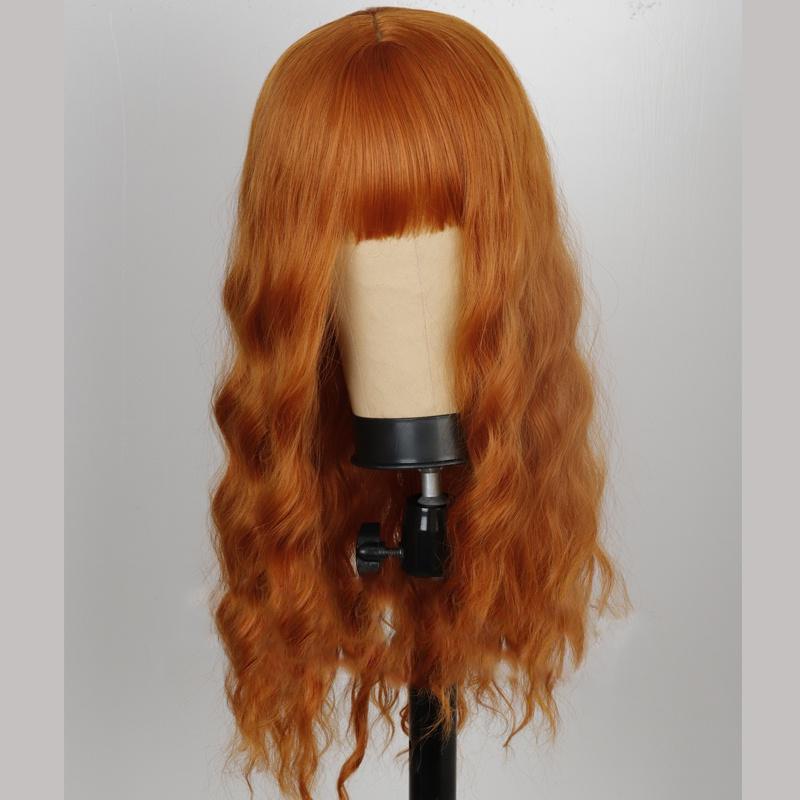 XINRAN Красивый розовый парик с волнами воды, синтетический парик, цветной парик, парик для косплея, натуральный розовый парик для женщин