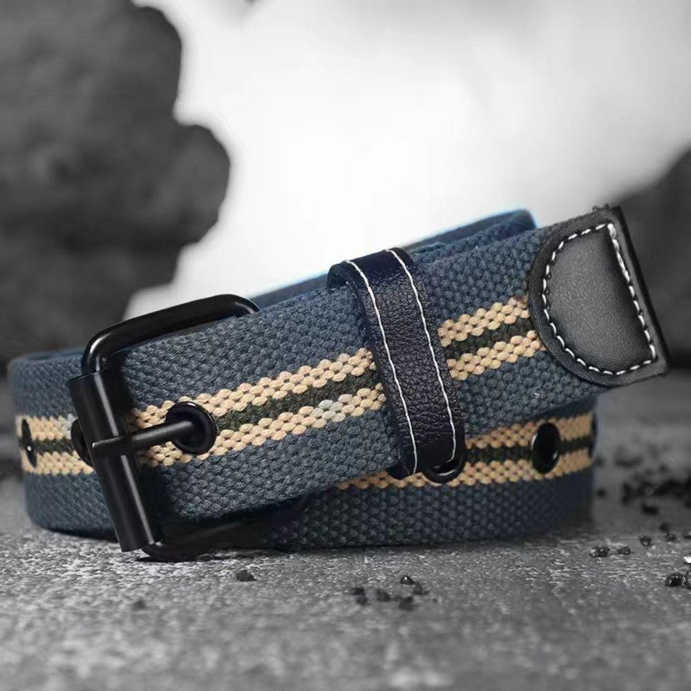 Модные ремни с пряжкой из сплава, дышащий плетеный пояс, нейлоновый холщовый ремень для занятий спортом на открытом воздухе