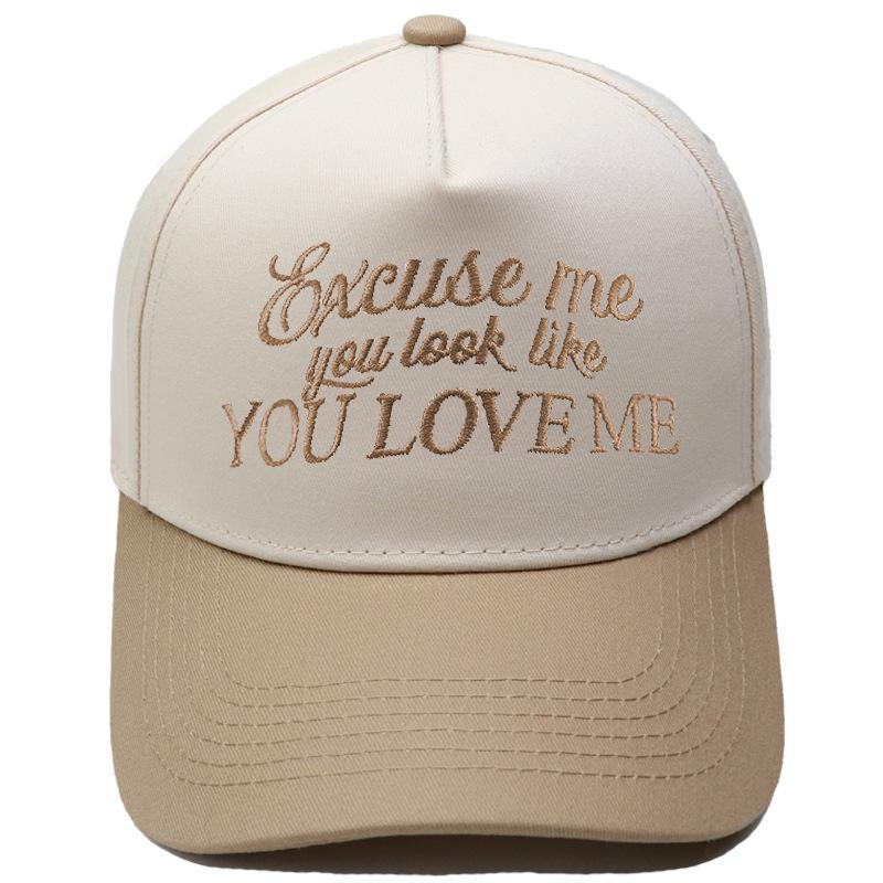 YOU LOVE ME truck driver hat embroidery color matching baseball cap European and American men's and women's casual retro hat