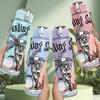 1PC Surf Palm Feeling Salty 750ml Color Plastic Sports Water Bottle Leakproof Flip Straw Lid Suitable for Sports Office Home Use