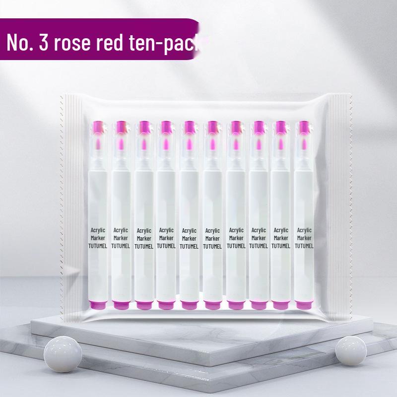 Набор водостойких художественных маркеров одного цвета, 36 штук - Черный, Белый, Красный непрозрачный - Идеально для детского рисования