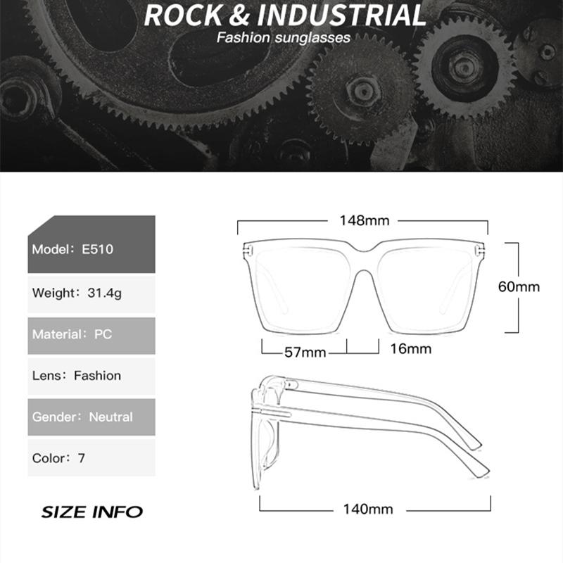 Горячие продажи Мужские и женские солнцезащитные очки квадратной большой оправы Т-образные рисовые ногти ретро индивидуальный