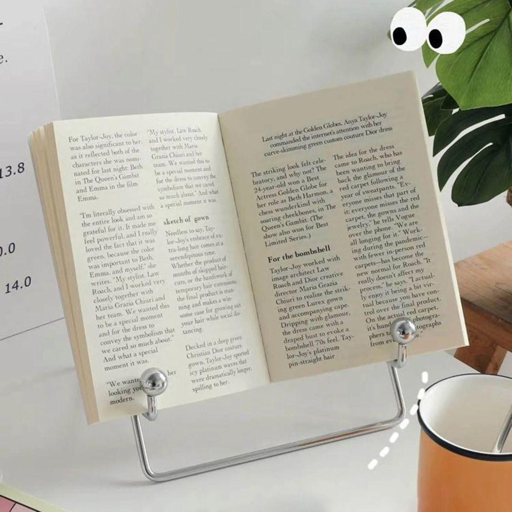 Портативная настольная подставка для чтения книг в стиле Ins, новая металлическая плоская поддержка