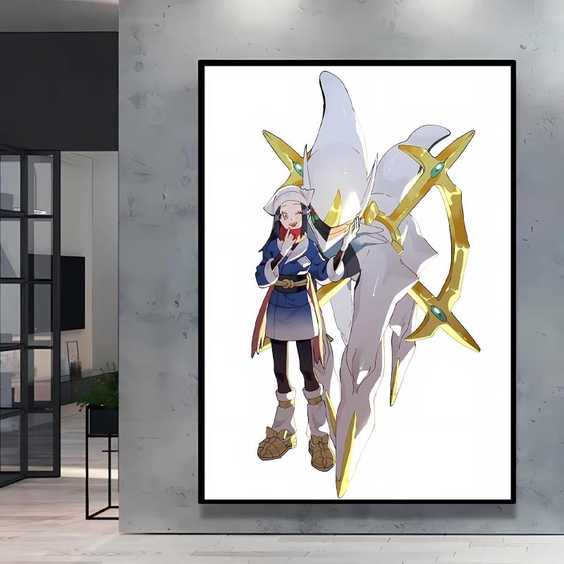 Hot Anime Poster Pokemon Akari Arceus Cartoon Character Picture High Quality Canvas Children's Room Home Decoration Paintings