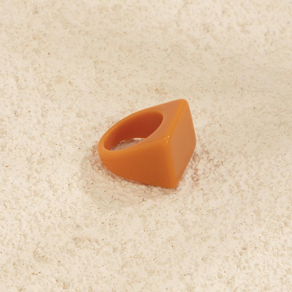 Простота геометрического квадратного кольца Темпераментное кольцо Новое цветное акриловое кольцо