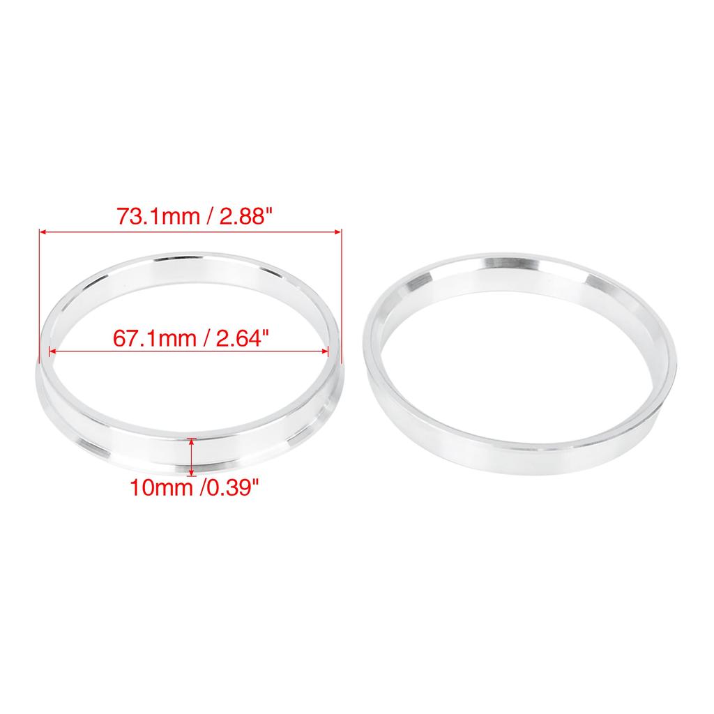 uxcell Кольцо ступицы 73,1 мм/67,1 мм кольцо ступицы колеса центральное кольцо ступицы центральное кольцо ступицы высокоскоростное колесо центр проставка ступица проставка кольца проставка колеса r