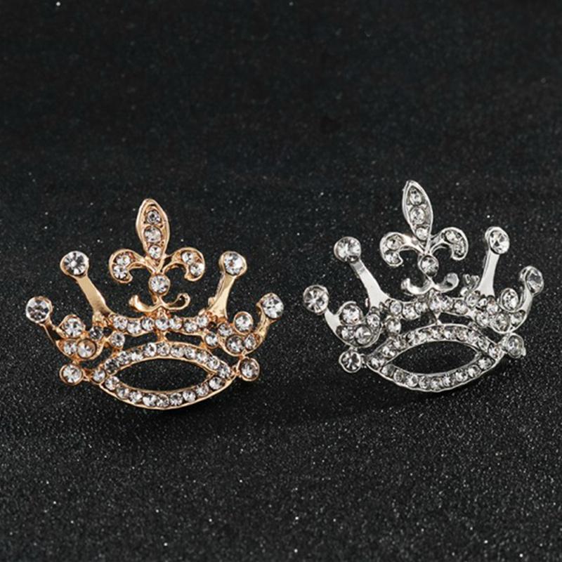 Модная Очаровательная брошь с хрустальной короной в стиле ретро, ​​большая королевская брошь, брошь со стразами, женские украшения, свадебный корсаж ручной работы