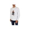 Polo Ralph Lauren Медведь Мультфильм Принт Трикотаж Круглый Вырез Длинный Рукав Толстовка Мужская Толстовка Белый 710853308-028