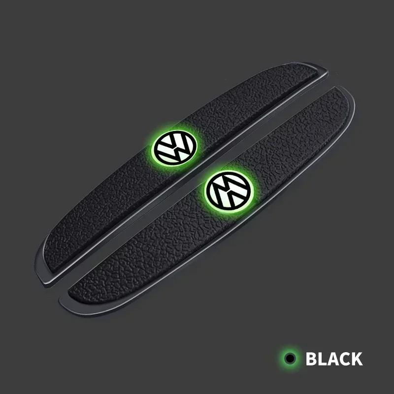 4pcs Rubber Bumper Strip Car Door Anti-Collision Emblem Sticker For VW GTI Polo Golf Passat Tiguan Arteon Touareg Taigo Caddy