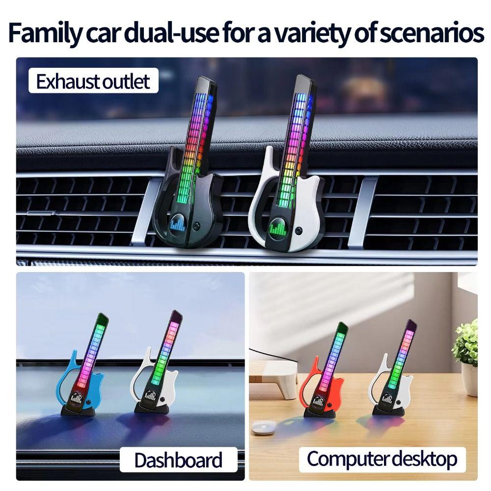 Music Rhythm Car Aromatherapy Guitar Shaped Car Air Outlet Freshener Car Vent Clip Car Dashboard