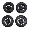 4PCS RC Rally Tires Fit for Tamiya TT01 XV02 70mm 1:10 Scale Plastic Nylon RC Car Wheel Hub Tire Black