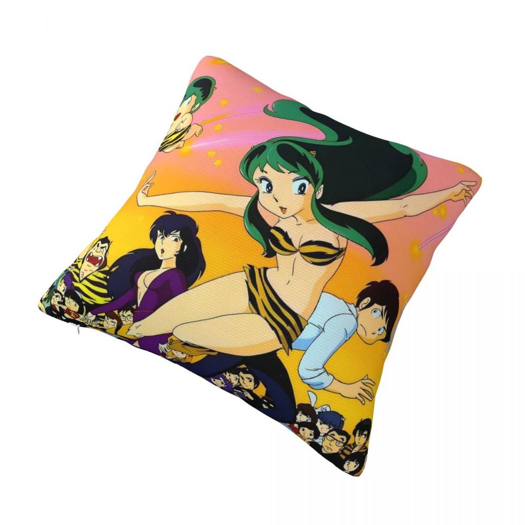 Anime Urusei Yatsura Pillow Case Morden Pillow Cover Square Graphic Cushion Cover Pillowcases For Sofa Bedroom Home Decor