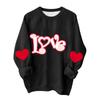 Женская повседневная модная блузка с длинным рукавом и круглым вырезом с принтом ко Дню святого Валентина