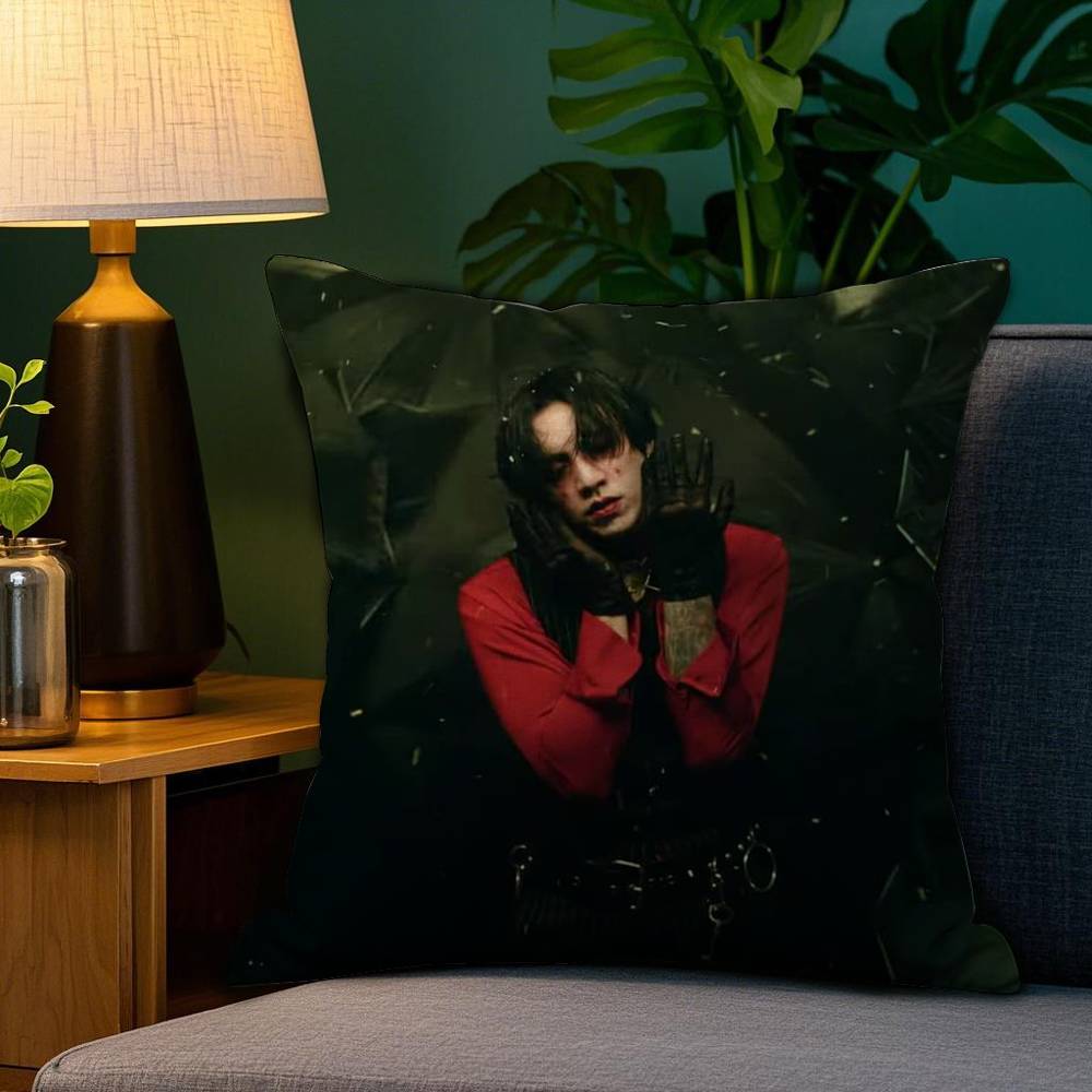 Певец D-DPR Иан Сент Наволочка Диван Гостиная Спальня Двусторонняя печать Квадратная подушка Наволочка для сна