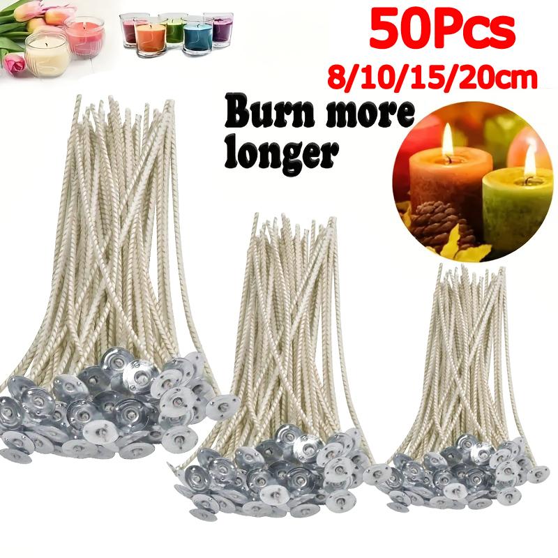 50 шт. Фитильная технология Идеально для изготовления свечей Свечные фитили Сделай сам 40 прядей Ароматерапия 8 см 10 см 15 см 20 см