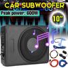 10inches 12V 600W Car Subwoofer HIFI Slim Under-Seat Bass Powered Car Speaker Subwoofer Power Amplifier Speaker Audio Processor