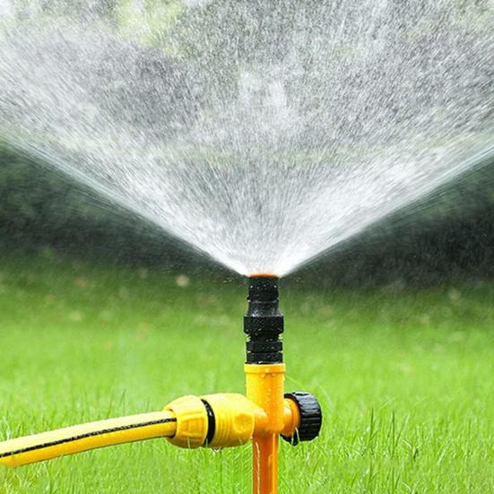 Lawn Sprinkler with Spike Base Ground Insert Water Sprinkler Adjustable Garden Sprinkler for Yard Patio Lawn Grass Irrigation