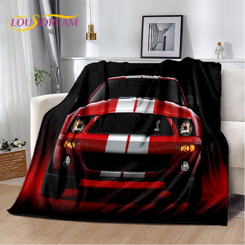 Классические 3D F-Ford GTR Mustang Автомобильные Мягкие Одеяла, Согревающие Плед Уютное Одеяло для Пикника Кроватей Дивана Дома Спальни