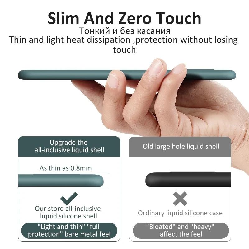 Square Liquid Silicone Soft TPU Case For Xiaomi Redmi Note 13 12 11 Pro Plus 12S 11S K70E 13C Poco X5 X6 Pro 5G 4G Full Protection TPU Back Cover