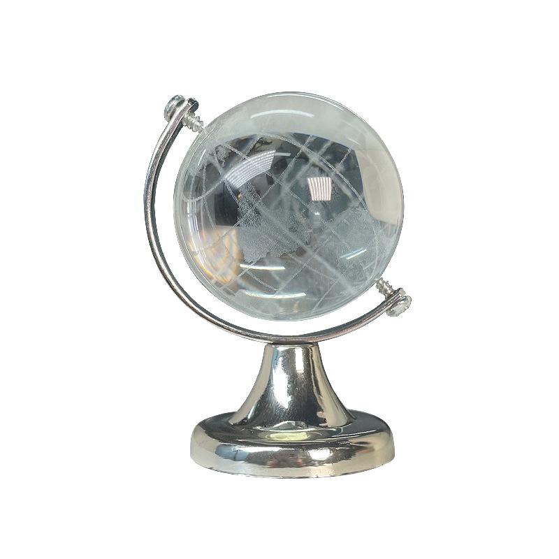 Ins Mini Globe Transparent Earth Globe Ball Glass Miniature Ornament Educational Toys Home Decor Gift Office Decoration