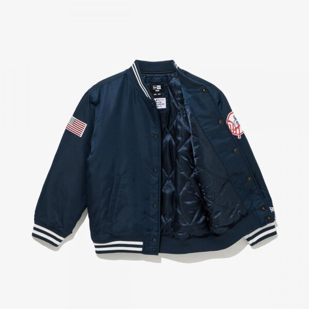 Детская куртка-бомбер New Era Mlb Authentic, темно-синяя