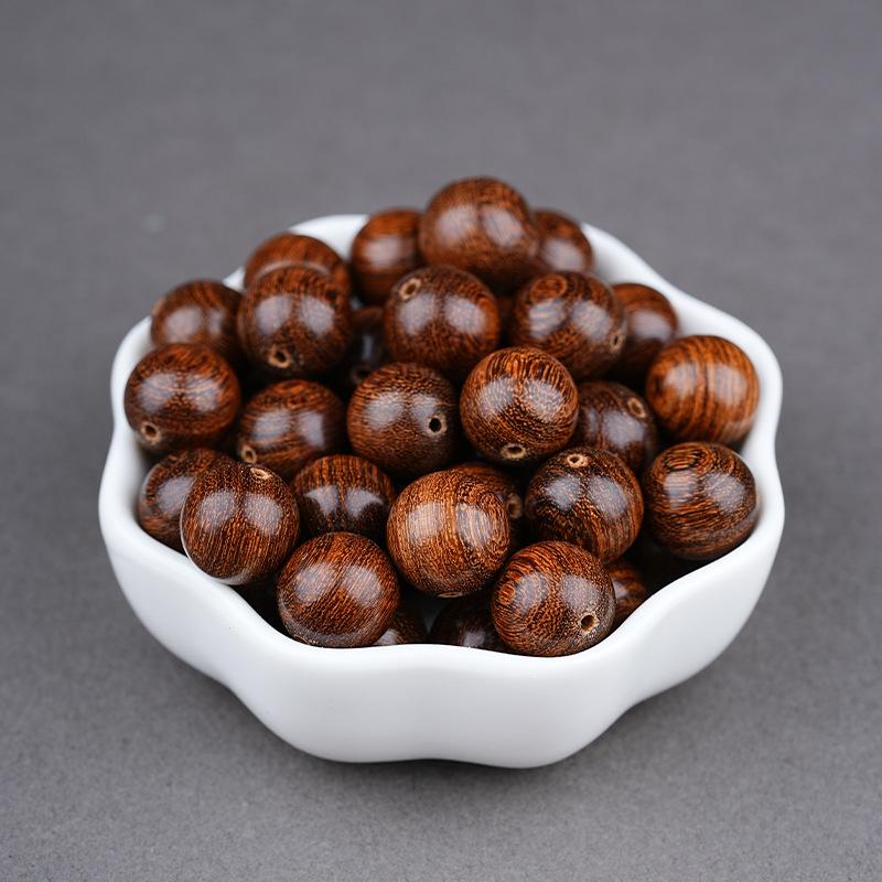 Золотые шелковые бусины из натурального зеленого сандалового дерева для самодельных украшений и буддийских аксессуаров