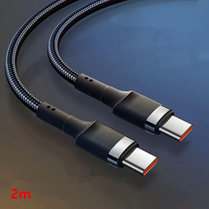 120 Вт Кабель для быстрой зарядки Pd Быстрая зарядка Высокое качество Usb C на Usb Type C Кабель для телефона