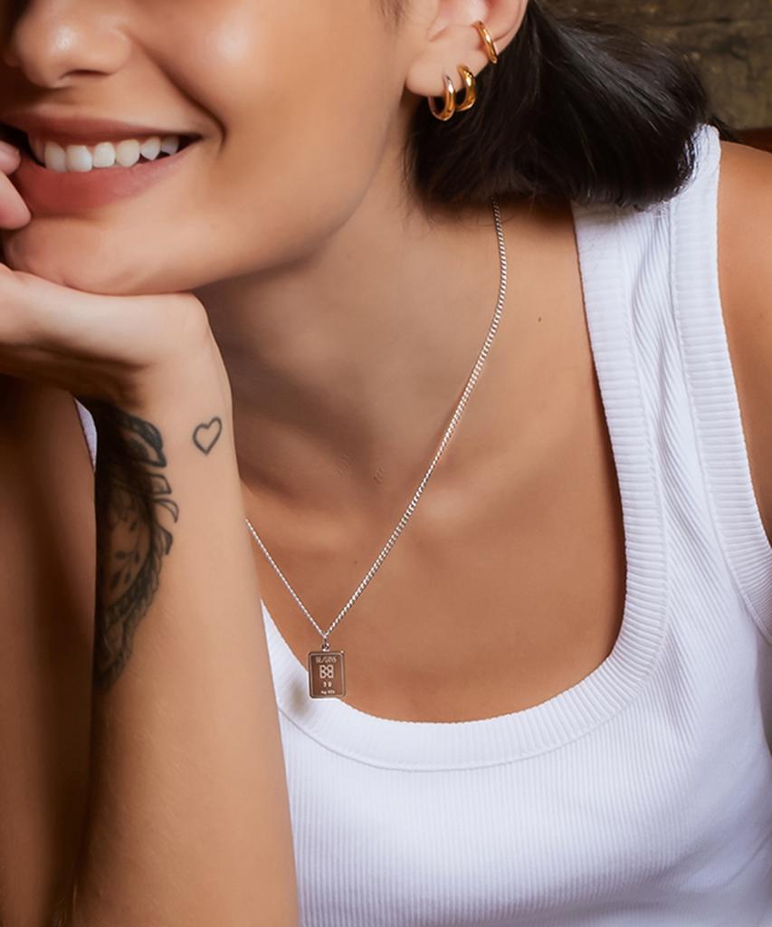 Begins Gram Silver Bar Necklace