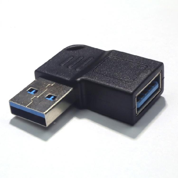 Угловой USB 3.0 адаптер-удлинитель 90 градусов, Male to Female, 5 Гбит/с, для ноутбука, компьютера, принтера, камеры