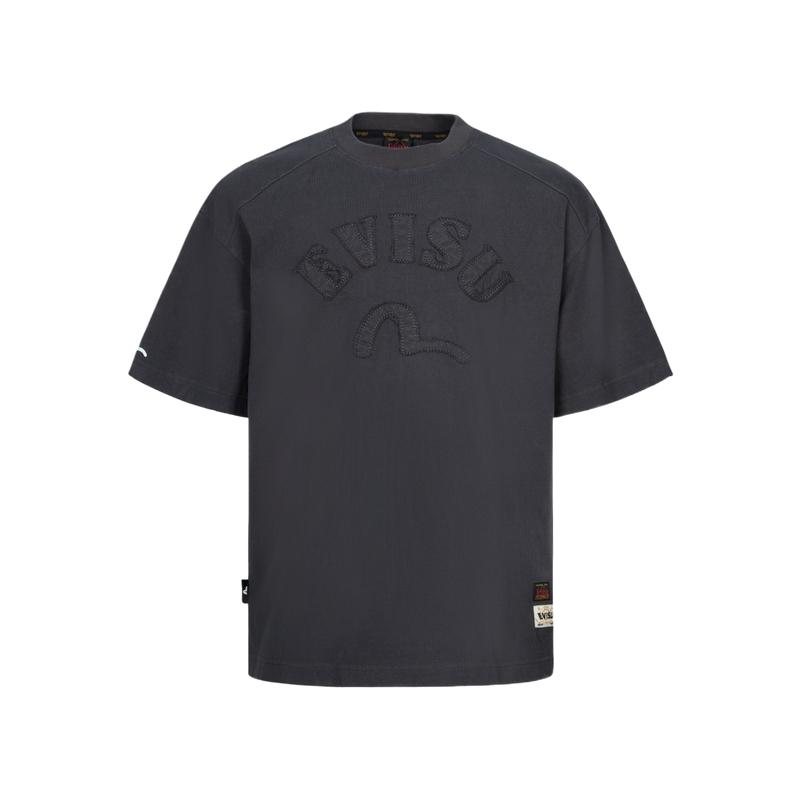 EVISU T-Shirts Men's Crew Neck Moderate Straight Fit 2ESEPM4TS1204LFCT