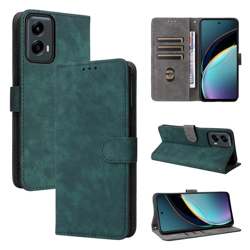 Чехол-книжка для Motorola Moto G (2024)/Moto G 5G 2024 PU кожаный чехол для всего тела [блокировка RFID]