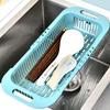 1pc Retractable Drain Rack - Kitchen Basket for Vegetables and Dishes - Plastic Dish Rack with Filter Basket- Easy To Clean and Store