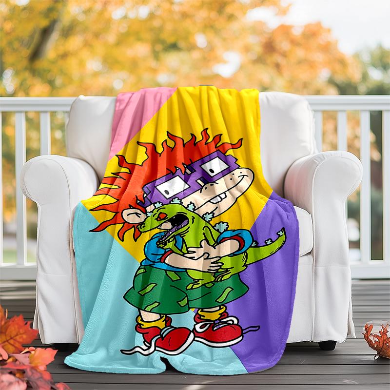 Rugrats Theme Printed Blanket - Perfect for Couch, Bed, Travel & Outdoor Use | Machine Washable, Cozy & Durable.