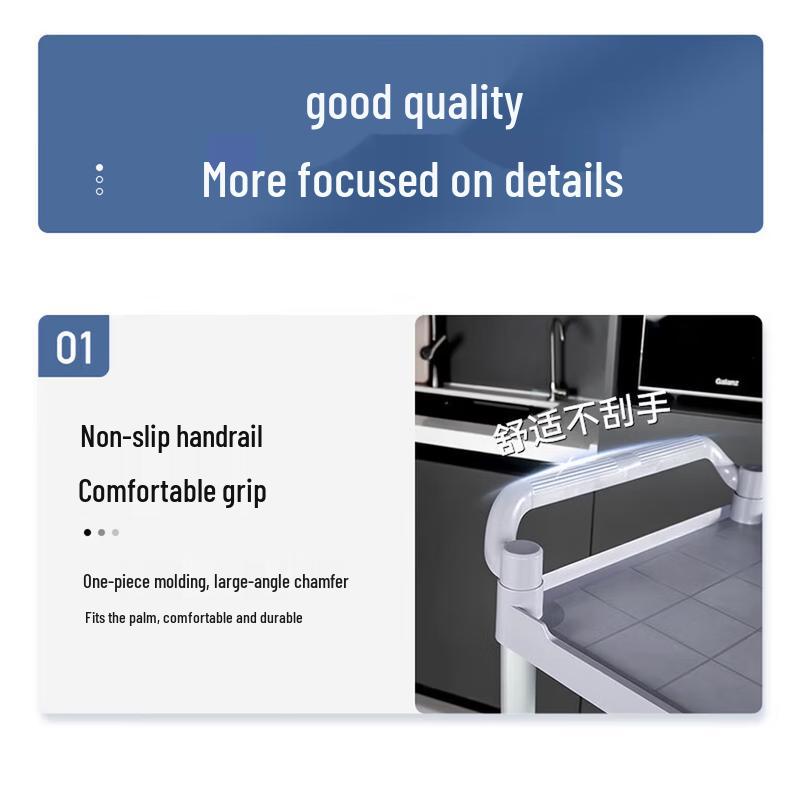 Коммерческая 3-ярусная пластиковая тележка для хозяйственных нужд и сервировки