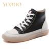 Women's Spring and Autumn Flat Casual Shoes Shoes Leather High Help Girls Student Boots