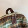 Осенний и зимний шерстяной клетчатый школьный рюкзак для студенток