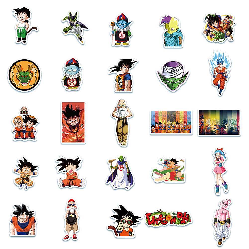 50 шт. аниме наклейки для рук, шлем, скейтборд, водонепроницаемый DIY Dragon Ball, набор наклеек, милый чехол для ноутбука, кожаный чехол для телефона