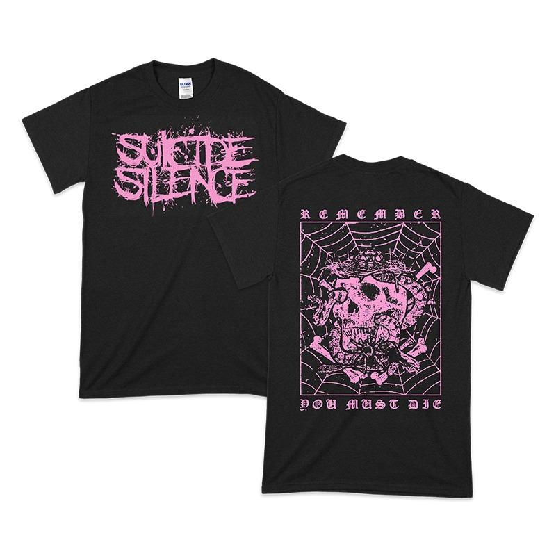 Suicide Silence Band - Black and Gold Dark Rock American Streetwear Cool Male Short-Sleeved T-Shirt