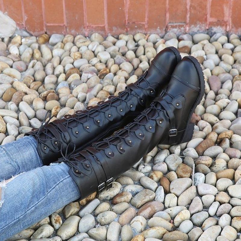 Autumn Winter Boots Women Knee-high Boots Fashion Side Zipper Long Tube Women's Booties Designer Brand Luxury Women Shoes 2024