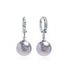 E486 10mm Light Gray Pearl One-Touch Earrings