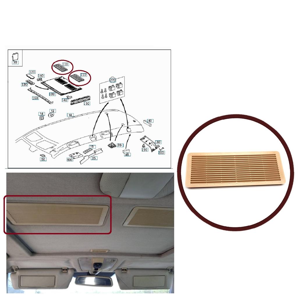 BSR637 решетка люка вентиляционная решетка бежевый A2117840644 для Mercedes W203 W208 W209 W210 W211 W215 W219 W220 W240