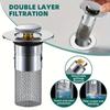Stainless Steel Floor Drain Filter Washbasin Plug Pop-Up Bounce Core Basin Stopper Hair Catcher Shower Sink Strainer